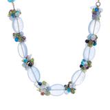 Mermaid Treasure,'Hand Threaded Multi-Gemstone Beaded Necklace'