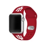 Affinity Bands Ncaa Indiana Hoosiers 42 Millimeter Silicone Apple Watch Band, Red