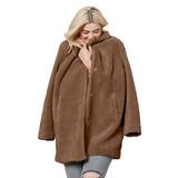 Plus Size Women's Teddy Faux Fur Coat by ellos in Walnut Brown (Size 26)
