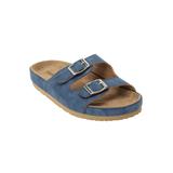 Extra Wide Width Women's The Maxi Footbed Sandal by Comfortview in Navy (Size 10 WW)