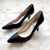 Michael Kors Shoes | Michael Kors Black Leather Pointy-Toe Heels | Color: Black | Size: 9