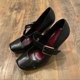 Jessica Simpson Shoes | Jessica Simpson Manica Platform Leather Mary Janes | Color: Black | Size: 8.5