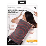 Sharper Image Calming Heat Massaging Weighted Heating Pad, Grey