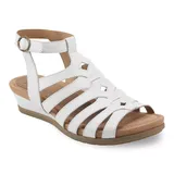 Earth Origins Pippa Women's Wedge Sandals, Size: 8.5 Wide, White