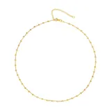 "14k Gold Beaded Choker Necklace, Women's, Size: 16"", Yellow"