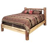Union Rustic Beauchamp Solid Wood Low Profile Platform Bed Wood in Brown/Green, Size 47.0 H x 60.0 W x 87.0 D in | Wayfair
