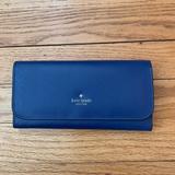 Kate Spade Bags | Kate Spade Blue Leather Wallet Clutch | Color: Blue | Size: 3.5 X 7