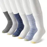 Men's GOLDTOE 6-Pack Harrington Crew Socks, Size: 6-12, Off White Blue