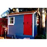 Cedarshed Gardener Western Red Cedar Wood Traditional Storage Shed in Blue, Size 108.0 D in | Wayfair G69