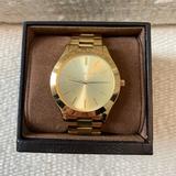 Michael Kors Accessories | Michael Kors Womens Runway Gold Watch Mk3179 | Color: Gold | Size: Os