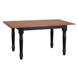 Sunset Trading Black Cherry Selections Butterfly Dining Table In Antique Black with Cherry Top - Sunset Trading DLU-TLB3660-BCH