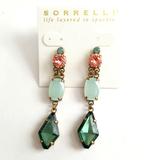 Anthropologie Jewelry | Anthropologie Sorrelli Dangle Earrings | Color: Green/Pink | Size: Os
