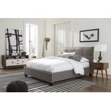 Adona Queen-Size Upholstered Storage Bed in Dolphin Linen - Modus 3ZH3D548