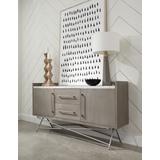 Coral Marble Top Rectangular Sideboard in Antique Grey - Modus 3N2578