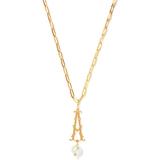 Initial-pendant Gold-plated Necklace (a-m) - Metallic - Simone Rocha Necklaces