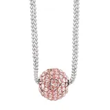 "Sterling Silver Crystal Ball Pendant Necklace, Women's, Size: 18"", Pink"