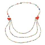 Have a Heart,'Multicolored Multistrand Beaded Necklace'