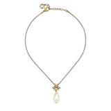 Bee Drop Pearl Charm Necklace - Metallic - Gucci Necklaces