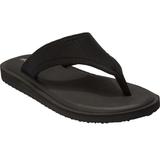 Wide Width Women's The Sylvia Soft Footbed Thong Sandal by Comfortview in Black (Size 11 W)