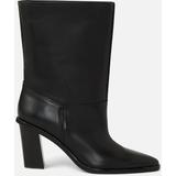 K-line Leather Mid Heeled Boots - Black - KENZO Boots
