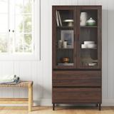 Sand & Stable™ Isla China Cabinet Wood/Glass in Brown, Size 68.0 H x 30.5 W x 15.75 D in | Wayfair 9C40D463DD724C3FA6A7E8AF6761B696