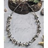 My Gems Rock! Women's Necklaces Silver - Cultured Pearl & Gray Abalone Cluster Statement Necklace