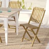 Bay Isle Home™ Vosburgh Folding Patio Dining Chair Wood in Brown, Size 34.0 H x 16.5 W x 18.0 D in | Wayfair 84143EAA9505443FA772BBD36A7AC377