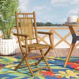 Bay Isle Home™ Vosburgh Folding Patio Dining Chair Wood in Brown, Size 38.0 H x 22.0 W x 18.0 D in | Wayfair 173B264E07B04EB693EE2BB508B43AC0