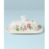 Lenox Butter Dishes WHITE - White Butterfly Meadow Bunny Butter Dish