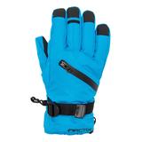 ARCTIX Women's Ski gloves Marina - Marina Blue Buckle Zip Downhill Gloves
