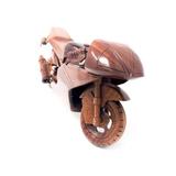 Winston Porter Padley Wooden Ducati Racing Bike Motorcycle Model Wood in Brown, Size 7.0 H x 13.0 W x 4.0 D in | Wayfair