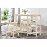 Red Barrel Studio® 3 - Piece Counter Height Dining Set Wood in White, Size 36.0 H in | Wayfair 58A3D58B633D4E09BF8E8A7E4BC1CF9F