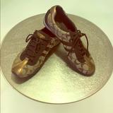 Coach Shoes | Coach Kate 12cm Nylon Sde 9 12 | Color: Brown/Tan | Size: 9.5