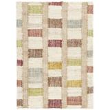 Dash and Albert Rugs Mosaic Geometric Handmade Flatweave Brown/Beige Area Rug Polyester/Cotton/Jute & Sisal in White, Size 36.0 W x 0.25 D in