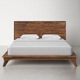 AllModern Walter Solid Wood Low Profile Platform Bed in Brown, Size 48.44 H x 86.0 W x 90.0 D in | Wayfair A88241FB494A419BB62ADC744710A100