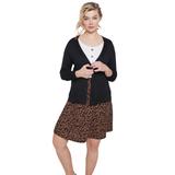 Plus Size Women's Boxy Cardigan by ellos in Black (Size 34/36)