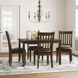 Lark Manor™ Centeno Capitola Faux Marble 5 Piece Dinette Set, Espresso Upholstered Chairs in Brown | Wayfair RDBT6378 42693506