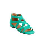 Extra Wide Width Women's The Lana Sandal by Comfortview in Tropical Emerald (Size 9 1/2 WW)