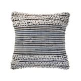 LR Home Throw Pillows Blue/Ivory - Jean & Ivory Textured Throw Pillow