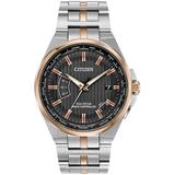 World Perpetual A-t Eco-drive Stainless Steel Watch - Metallic - Citizen Watches
