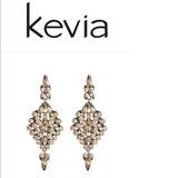 Anthropologie Jewelry | Kevia Rhinestone Chandelier Earrings | Color: Gold | Size: Os