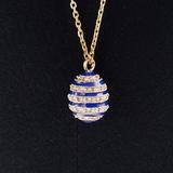 J. Crew Jewelry | J. Crew 2012 Enamel Pendant | Color: Blue/Gold | Size: Os