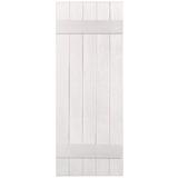 Alpha Shutters Two Batten, Five Board Closed Vinyl Shutters Pair in Black, Size 45.0 H x 18.13 W x 0.125 D in | Wayfair B620045930