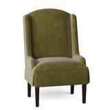 Sloane Whitney Greenwich Upholstered Wingback Arm Chair Upholstered in Gray, Size 42.0 H x 25.0 W x 26.0 D in | Wayfair 53XW-4-ANG-PE-DW