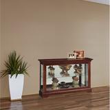 Alcott Hill® Delozier Curio Cabinet Wood in Brown/Red, Size 33.0 H x 47.25 W x 14.0 D in | Wayfair 3375DC54E2F84CA7856A7FE6ED5B846E