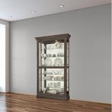 Darby Home Co Salma Lighted Curio Cabinet Wood in Brown, Size 78.25 H x 42.5 W x 17.0 D in | Wayfair A8620AC68D664889809F4F6372EF6C33
