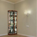 Alcott Hill® Delossantos Curio Cabinet Wood/Glass in Brown, Size 78.0 H x 25.25 W x 26.0 D in | Wayfair A7F496B9F84A4BAFB02AE34BED4A50BA