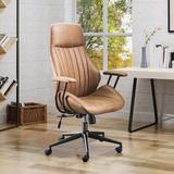 Williston Forge Shaunte Executive Chair Upholstered in Brown, Size 48.62 H x 27.56 W x 26.48 D in | Wayfair 140A3A9CC22E4C629EC01E136FC50EE4