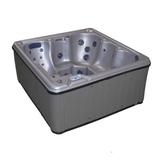 Cyanna Valley Spas Supreme 6 - Person 31 - Jet Plastic Square Hot Tub w/ Ozonator Plastic in White/Brown, Size 34.0 H x 78.0 W x 78.0 D in | Wayfair