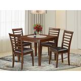 Three Posts™ Gazaway Rubber Solid Wood Dining Set Wood/Upholstered in Brown | Wayfair 9850EEE12FB143C09CBF372E31E8EFEA